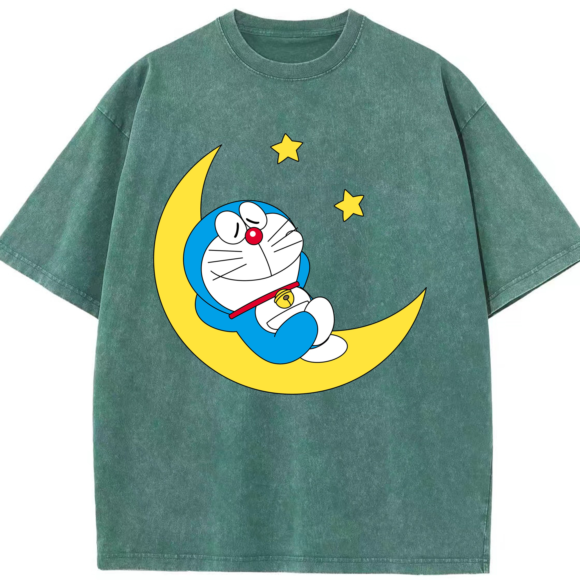 （画像用） ドラえもん Doraemon 綿100% ヴィンテージ風 半袖Tシャツ（フロントプリント）